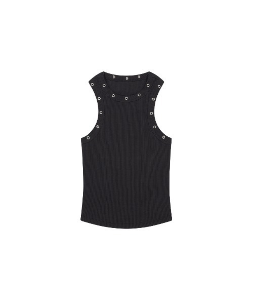 タンクトップ スタッズ [TUOMIO] STUDDED TANK TOP スタッズタンクトップ [BLACK] - TUOMIO | 60% - アジア