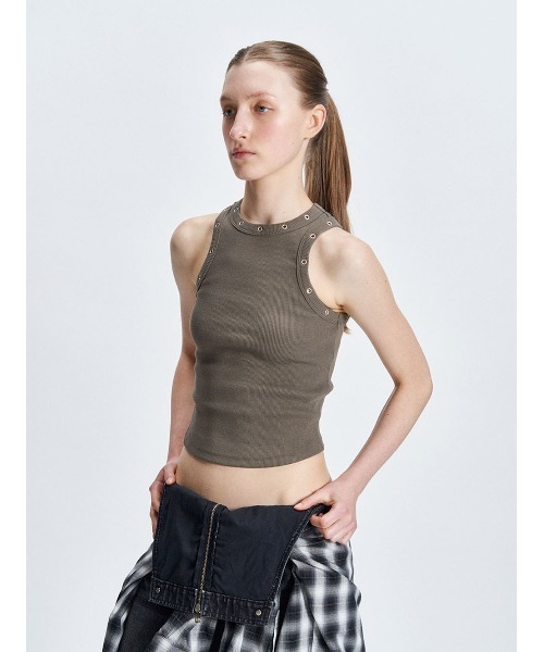 TUOMIO（トゥオミオ）の「PIERCED TANK（タンクトップ）」 - WEAR