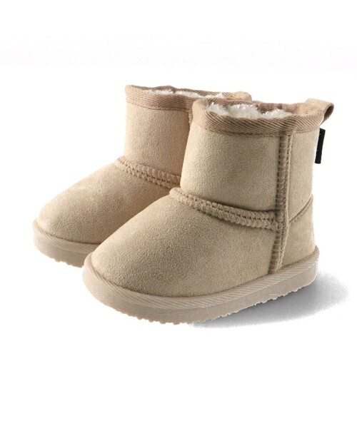 BRANSHES（ブランシェス）の「フェイクムートンブーツ（ブーツ・キッズ・ピンク/キャメル/ベージュ/チャコールグレー/ブラック・14.0cm/16.0cm/15.0cm/17.0cm/18.0cm/19.0cm/20.0cm/21.0cm）」の3枚目の写真