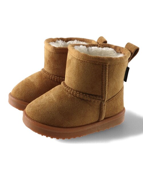 BRANSHES（ブランシェス）の「フェイクムートンブーツ（ブーツ・キッズ・ピンク/キャメル/ベージュ/チャコールグレー/ブラック・14.0cm/16.0cm/15.0cm/17.0cm/18.0cm/19.0cm/20.0cm/21.0cm）」の4枚目の写真