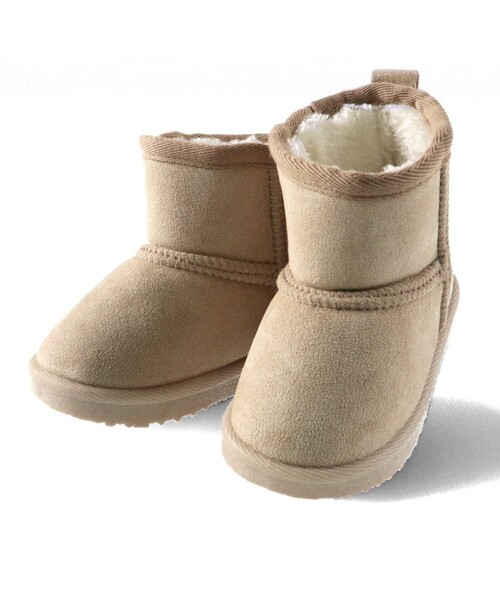 BRANSHES（ブランシェス）の「フェイクムートンブーツ（ブーツ・キッズ・ピンク/キャメル/ベージュ/チャコールグレー/ブラック・14.0cm/16.0cm/15.0cm/17.0cm/18.0cm/19.0cm/20.0cm/21.0cm）」の6枚目の写真