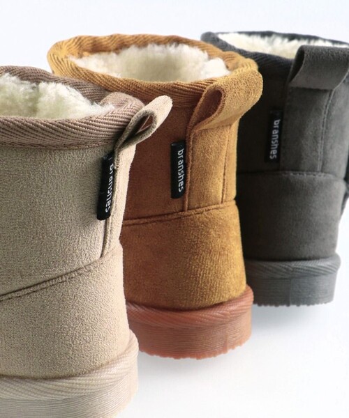 BRANSHES（ブランシェス）の「フェイクムートンブーツ（ブーツ・キッズ・ピンク/キャメル/ベージュ/チャコールグレー/ブラック・14.0cm/16.0cm/15.0cm/17.0cm/18.0cm/19.0cm/20.0cm/21.0cm）」の11枚目の写真