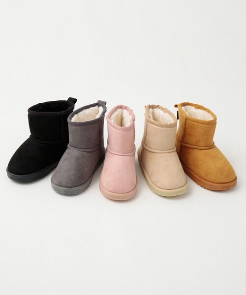 BRANSHES（ブランシェス）の「フェイクムートンブーツ（ブーツ・キッズ・ピンク/キャメル/ベージュ/チャコールグレー/ブラック・14.0cm/16.0cm/15.0cm/17.0cm/18.0cm/19.0cm/20.0cm/21.0cm）」の20枚目の写真