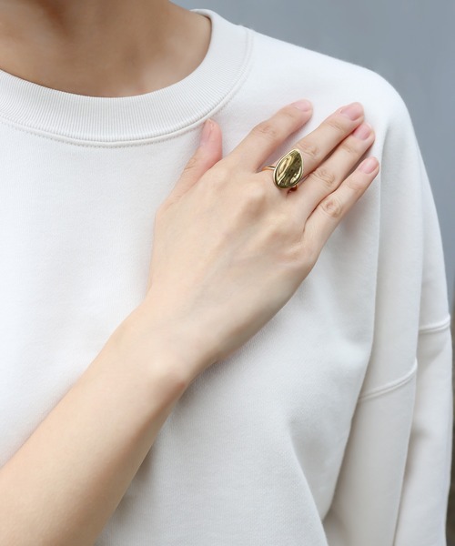 ieLS(イエルズ)の「金属アレルギー対応「ieLS」ステンレス プレートリング フリー(リング・レディース・ゴールド/シルバー・ONE SIZE)」の2枚目の写真