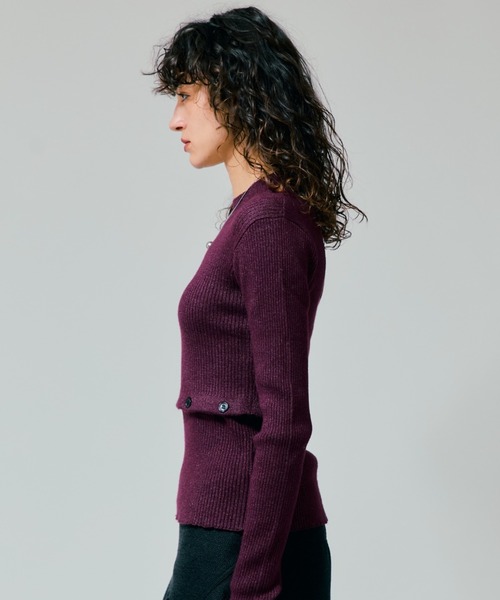 led.tokyo（レッドトウキョウ）の「【led.tokyo】セパレートニット（ニット/セーター・レディース・ブラック/グレー/レッド・FREE）」の7枚目の写真