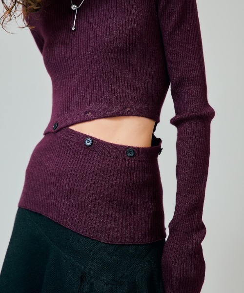 led.tokyo（レッドトウキョウ）の「【led.tokyo】セパレートニット（ニット/セーター・レディース・ブラック/グレー/レッド・FREE）」の10枚目の写真