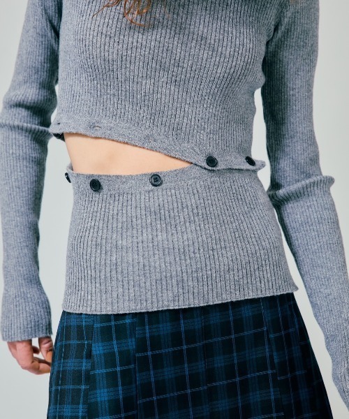 led.tokyo（レッドトウキョウ）の「【led.tokyo】セパレートニット（ニット/セーター・レディース・ブラック/グレー/レッド・FREE）」の15枚目の写真