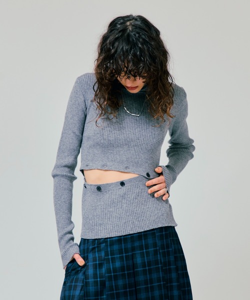 led.tokyo（レッドトウキョウ）の「【led.tokyo】セパレートニット（ニット/セーター・レディース・ブラック/グレー/レッド・FREE）」の20枚目の写真