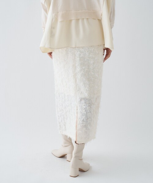 cloenc（クロエンス）の「◆【手洗い可】ジャカードＩラインスカート（スカート・レディース・ブラック/アイボリー・01/02/03）」の9枚目の写真