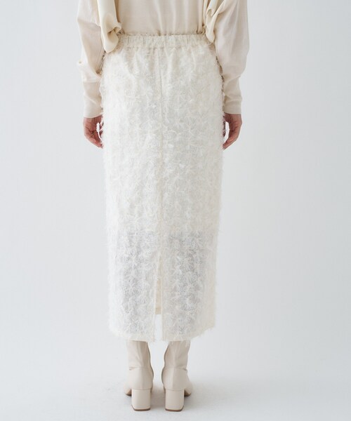 cloenc（クロエンス）の「◆【手洗い可】ジャカードＩラインスカート（スカート・レディース・ブラック/アイボリー・01/02/03）」の12枚目の写真