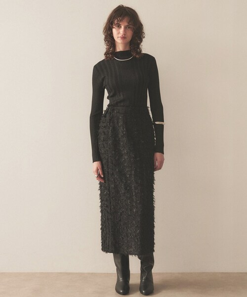 cloenc（クロエンス）の「◆【手洗い可】ジャカードＩラインスカート（スカート・レディース・ブラック/アイボリー・01/02/03）」の18枚目の写真