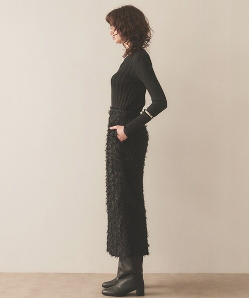 cloenc（クロエンス）の「◆【手洗い可】ジャカードＩラインスカート（スカート・レディース・ブラック/アイボリー・01/02/03）」の19枚目の写真