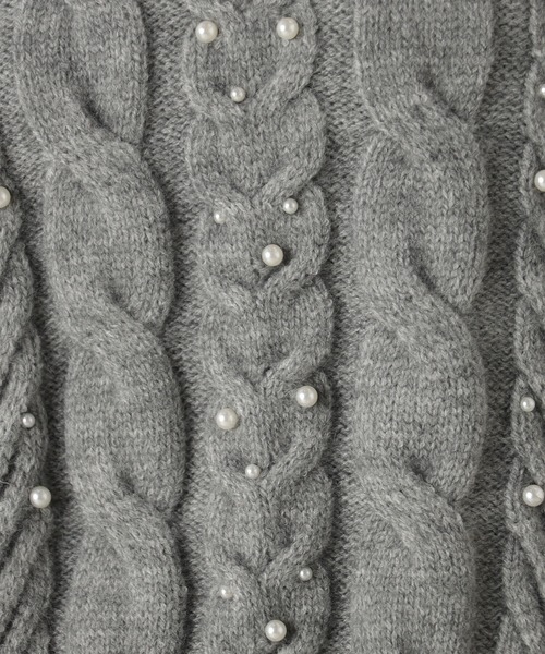 FOUND GOOD(ファウンドグッド)の「パールツキケーブルニットPO(ニット/セーター・レディース・ベージュ/グレー系5/ブラック・L/M/S)」の11枚目の写真