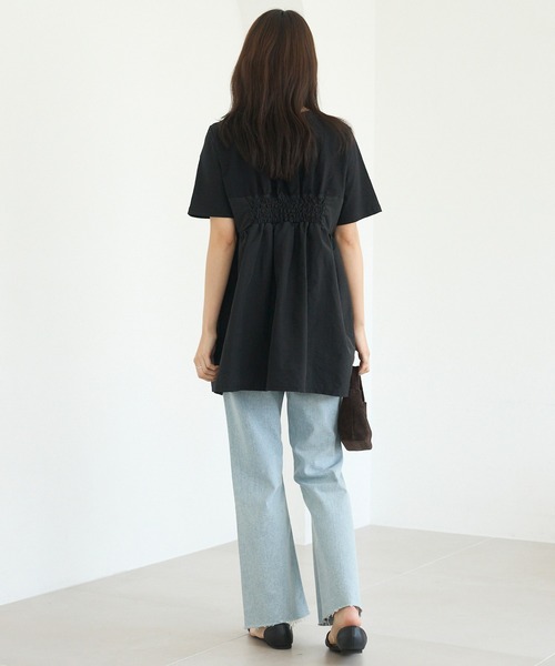 LAVEANGE（ラビアンジェ）の「ビスチェドッキングプルオーバー（Tシャツ/カットソー・レディース・オフホワイト/ブラック・M/LL/3L/4L/5L）」の18枚目の写真