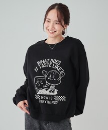 Cutie Blonde（キューティーブロンド）の「【S-LL／あったか裏起毛】グラフィックアソート スウェットプルオーバー【SHOO WARM】（スウェット）」
