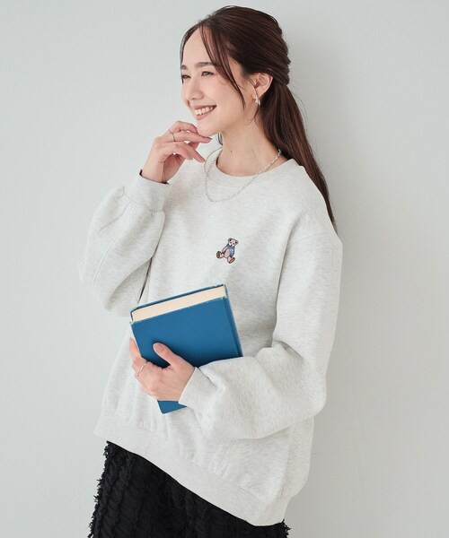 Cutie Blonde（キューティーブロンド）の「◆【あったか/S-LL】グラフィックアソート 裏起毛スウェット（スウェット・レディース・ブラック系3/ホワイト系3/チャコール/ピンク系9/グレー系1/ライトグレー系2・04/03/02/01）」の4枚目の写真