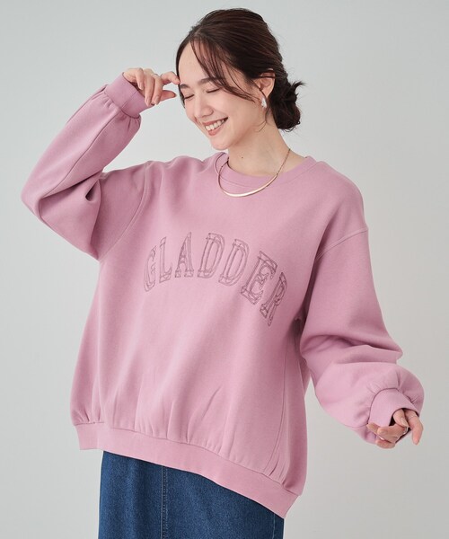 Cutie Blonde（キューティーブロンド）の「◆【あったか/S-LL】グラフィックアソート 裏起毛スウェット（スウェット・レディース・ブラック系3/ホワイト系3/チャコール/ピンク系9/グレー系1/ライトグレー系2・04/03/02/01）」の6枚目の写真