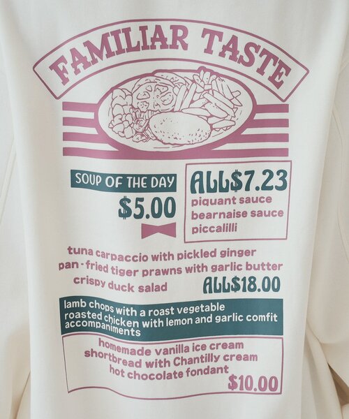 Cutie Blonde（キューティーブロンド）の「◆【あったか/S-LL】グラフィックアソート 裏起毛スウェット（スウェット・レディース・ブラック系3/ホワイト系3/チャコール/ピンク系9/グレー系1/ライトグレー系2・04/03/02/01）」の10枚目の写真