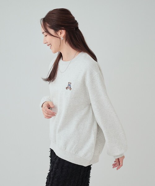 Cutie Blonde（キューティーブロンド）の「◆【あったか/S-LL】グラフィックアソート 裏起毛スウェット（スウェット・レディース・ブラック系3/ホワイト系3/チャコール/ピンク系9/グレー系1/ライトグレー系2・04/03/02/01）」の16枚目の写真