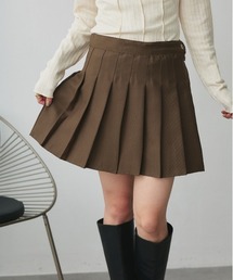 インナー付き プリーツミニスカート