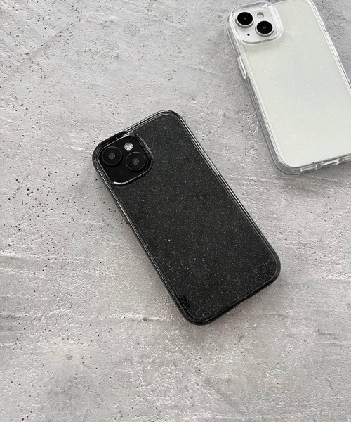 Me%(ミィパーセント)の「【iPhone14対応】クリアラメiPhoneケース 282528(スマホケース/カバー・レディース・ブラック/オフホワイト・FREE)」の17枚目の写真