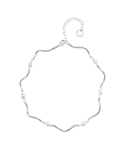 LAGUNAMOON(ラグナムーン)の「LADYフェイクパールミックスネックレス(ネックレス・レディース・シルバー/ゴールド・FREE)」の1枚目の写真