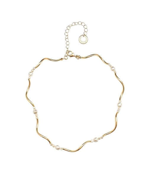 LAGUNAMOON(ラグナムーン)の「LADYフェイクパールミックスネックレス(ネックレス・レディース・シルバー/ゴールド・FREE)」の2枚目の写真