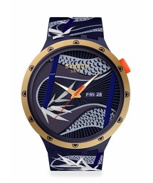 SWATCH（スウォッチ）の「【干支モデル】BLUE AND GOLDEN LITHE DANCER（アナログ腕時計・メンズ）」