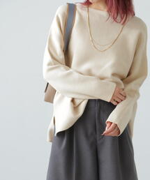 FREE'S MART | コットンダブルフェイスチュニックニット(ニット/セーター)