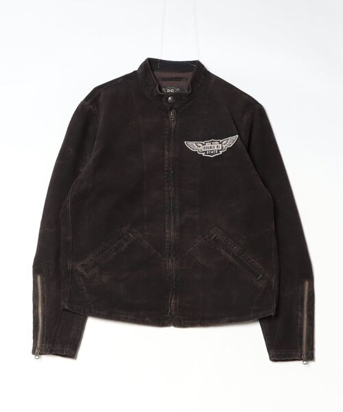 RRL（ダブル アール エル）の「コーデュロイ カフェ レーサー ジャケット（ライダースジャケット・メンズ・ブラック系1・XXL/XS/XL/S/M/L）」の2枚目の写真
