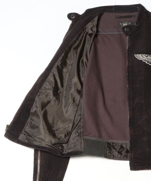 RRL（ダブル アール エル）の「コーデュロイ カフェ レーサー ジャケット（ライダースジャケット・メンズ・ブラック系1・XXL/XS/XL/S/M/L）」の4枚目の写真
