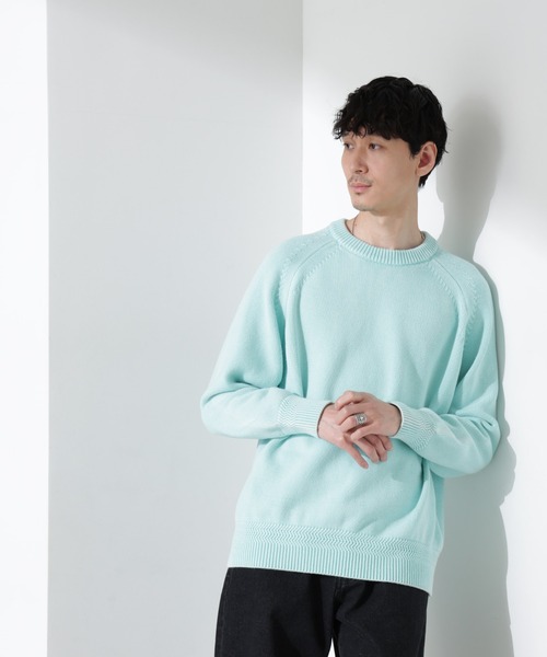 NANO universe(ナノユニバース)の「ストーンウォッシュニット(ニット/セーター・メンズ・グレー/ピンク/ミント・L/M)」の5枚目の写真