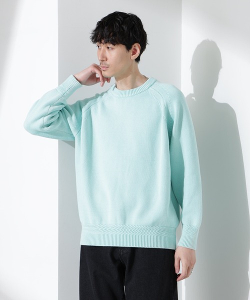 NANO universe(ナノユニバース)の「ストーンウォッシュニット(ニット/セーター・メンズ・グレー/ピンク/ミント・L/M)」の4枚目の写真