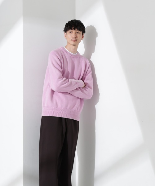NANO universe(ナノユニバース)の「ストーンウォッシュニット(ニット/セーター・メンズ・グレー/ピンク/ミント・L/M)」の16枚目の写真