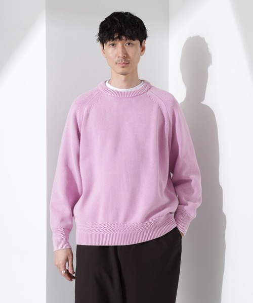 NANO universe(ナノユニバース)の「ストーンウォッシュニット(ニット/セーター・メンズ・グレー/ピンク/ミント・L/M)」の12枚目の写真