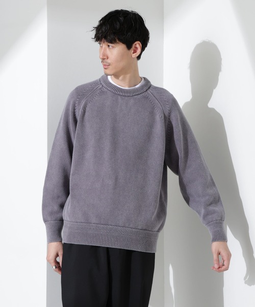 NANO universe(ナノユニバース)の「ストーンウォッシュニット(ニット/セーター・メンズ・グレー/ピンク/ミント・L/M)」の20枚目の写真