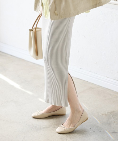 ROPE' PICNIC（ロペピクニック）の「トタンテレコ Iラインリブニットスカート（スカート・レディース・ブラック/ライトグレー/ブラウン系その他2/オレンジ系その他/キナリ・40/38/36）」の22枚目の写真