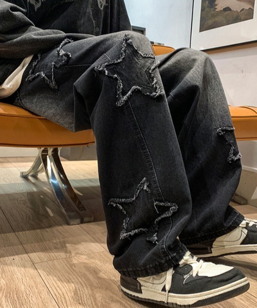 B.R.U（ブル）の「星デザインヴィンテージデニムパンツ（デニムパンツ・メンズ・ブルー/ブラック/ブルー系その他/ブラック系その他・FREE/MEDIUM/LARGE）」の3枚目の写真
