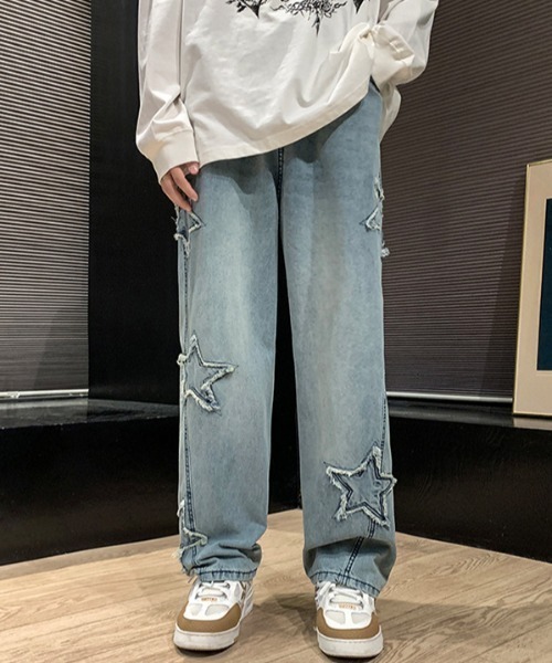 B.R.U（ブル）の「星デザインヴィンテージデニムパンツ（デニムパンツ・メンズ・ブルー/ブラック/ブルー系その他/ブラック系その他・FREE/MEDIUM/LARGE）」の8枚目の写真