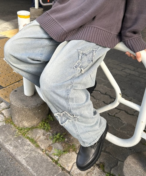 B.R.U（ブル）の「星デザインヴィンテージデニムパンツ（デニムパンツ・メンズ・ブルー/ブラック/ブルー系その他/ブラック系その他・FREE/MEDIUM/LARGE）」の10枚目の写真