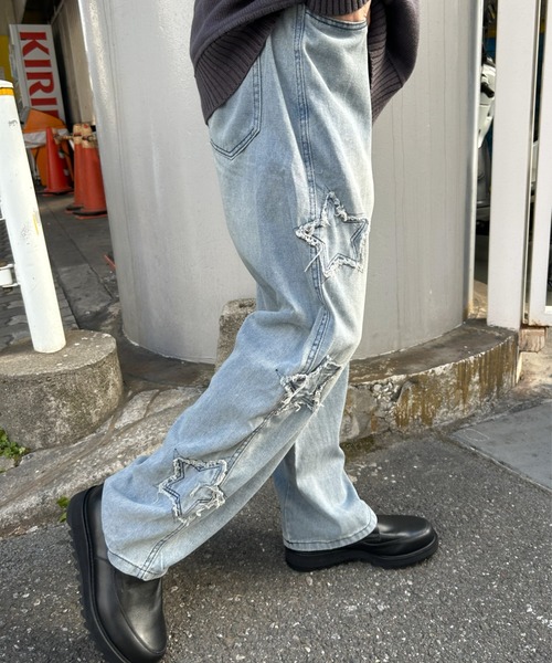 B.R.U（ブル）の「星デザインヴィンテージデニムパンツ（デニムパンツ・メンズ・ブルー/ブラック/ブルー系その他/ブラック系その他・FREE/MEDIUM/LARGE）」の12枚目の写真