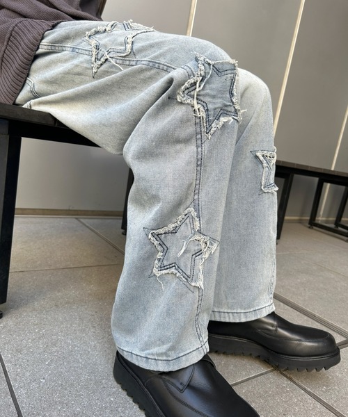 B.R.U（ブル）の「星デザインヴィンテージデニムパンツ（デニムパンツ・メンズ・ブルー/ブラック/ブルー系その他/ブラック系その他・FREE/MEDIUM/LARGE）」の11枚目の写真