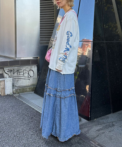 CIAOPANIC(チャオパニック)の「ミニ裏毛BIGロゴロンTee(Tシャツ/カットソー・レディース・ピンク/ホワイト・ONE SIZE)」の16枚目の写真