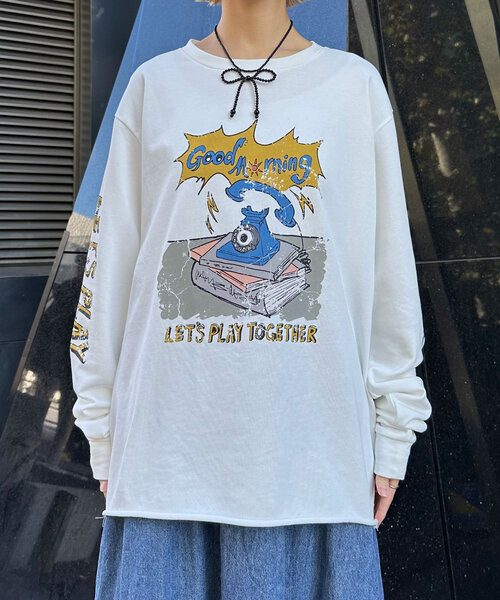 CIAOPANIC(チャオパニック)の「ミニ裏毛BIGロゴロンTee(Tシャツ/カットソー・レディース・ピンク/ホワイト・ONE SIZE)」の18枚目の写真