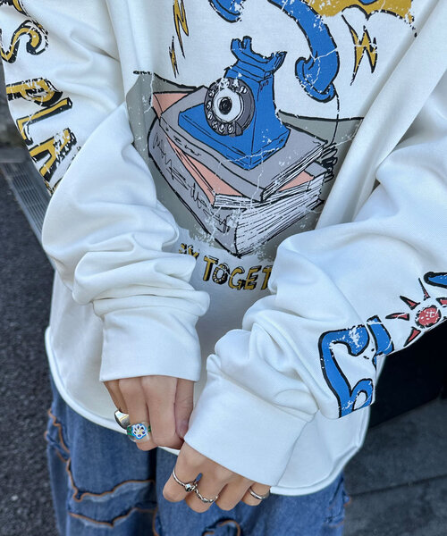 CIAOPANIC(チャオパニック)の「ミニ裏毛BIGロゴロンTee(Tシャツ/カットソー・レディース・ピンク/ホワイト・ONE SIZE)」の11枚目の写真