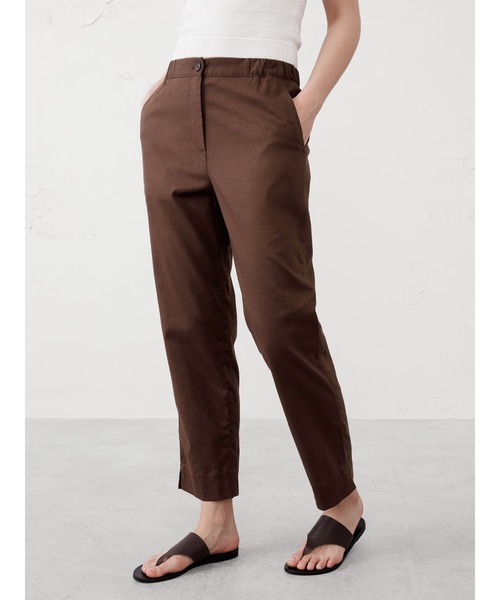 BANANA REPUBLIC FACTORY STOREリネンブレンドプルオンテーパードパンツ