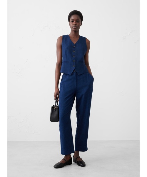 BANANA REPUBLIC FACTORY STOREリネンブレンドプルオンテーパードパンツ