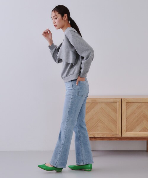 OPAQUE.CLIP(オペークドットクリップ)の「フリルアシメトップス【洗濯機洗い可】(Tシャツ/カットソー・レディース・ホワイト/ブラック/グレー・38/40/42)」の10枚目の写真