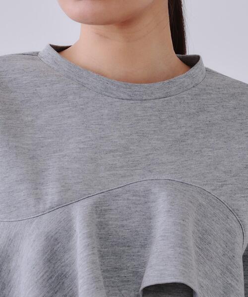 OPAQUE.CLIP(オペークドットクリップ)の「フリルアシメトップス【洗濯機洗い可】(Tシャツ/カットソー・レディース・ホワイト/ブラック/グレー・38/40/42)」の21枚目の写真