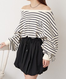 RAY CASSIN | マルチボーダーオフショルTシャツ　/　ルーズTシャツ(Tシャツ/カットソー)